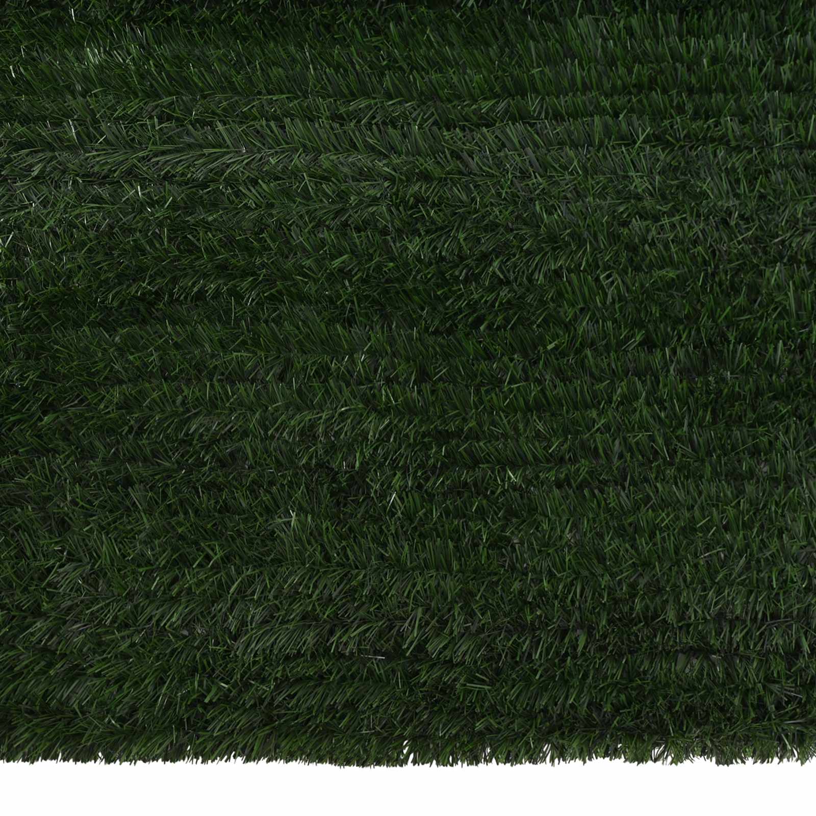 Dirbtinė tvora Tamsiai žalia 1,5 x 6 m PVC ir Plienas