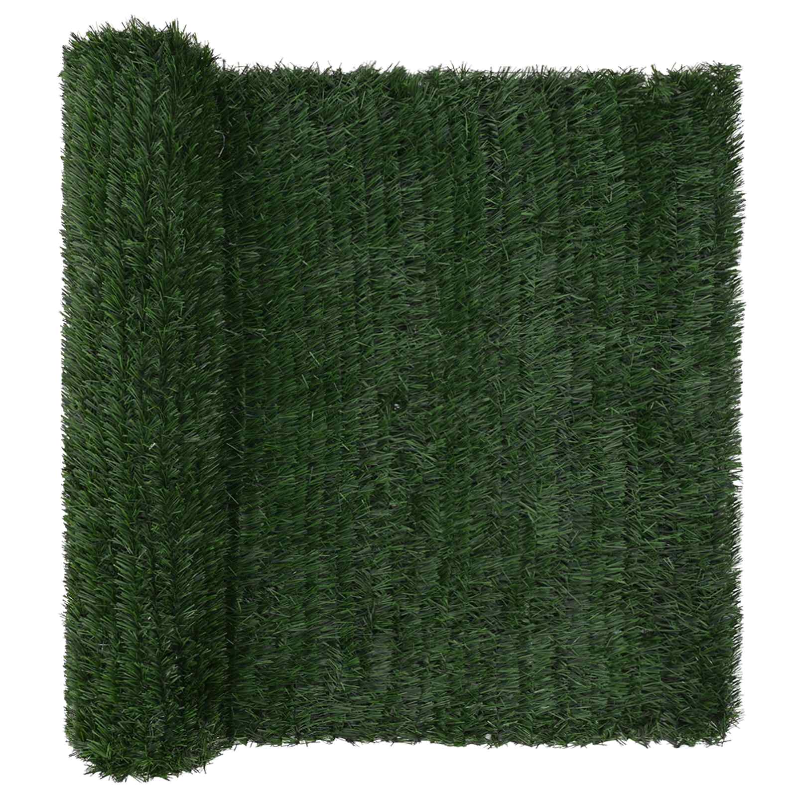 Dirbtinė tvora Tamsiai žalia 1,5 x 6 m PVC ir Plienas