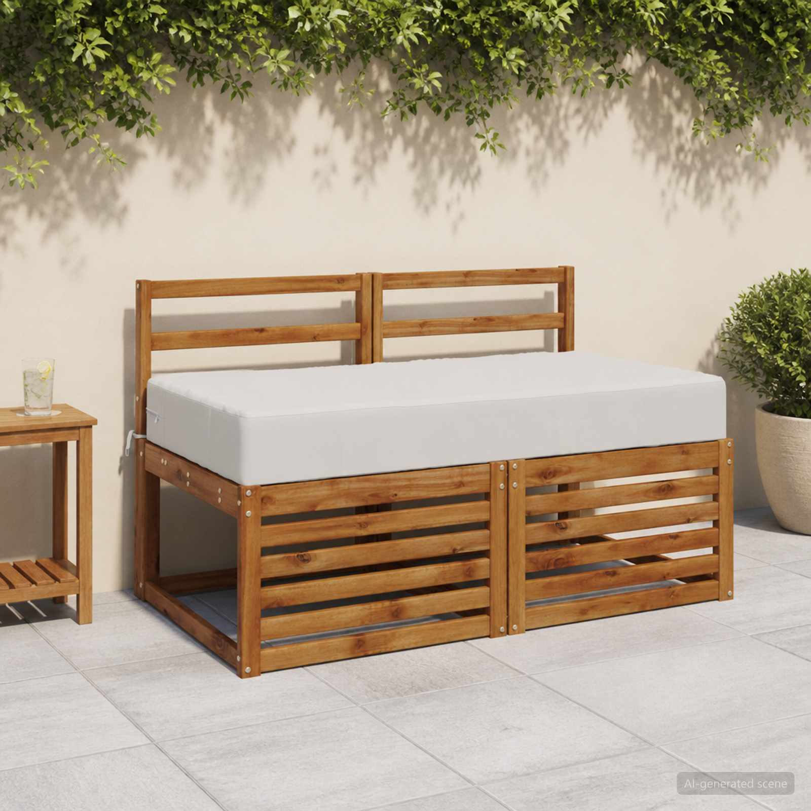 Sėdynės pagalvėlė SOEST 100% poliesteris Balta 120 x 80 x 15 cm