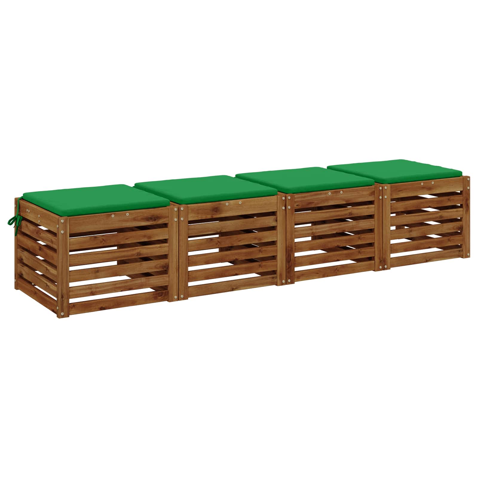 4 dalių sėdynės pagalvėlės SOEST 4 vnt. 100% poliesteris Žalia