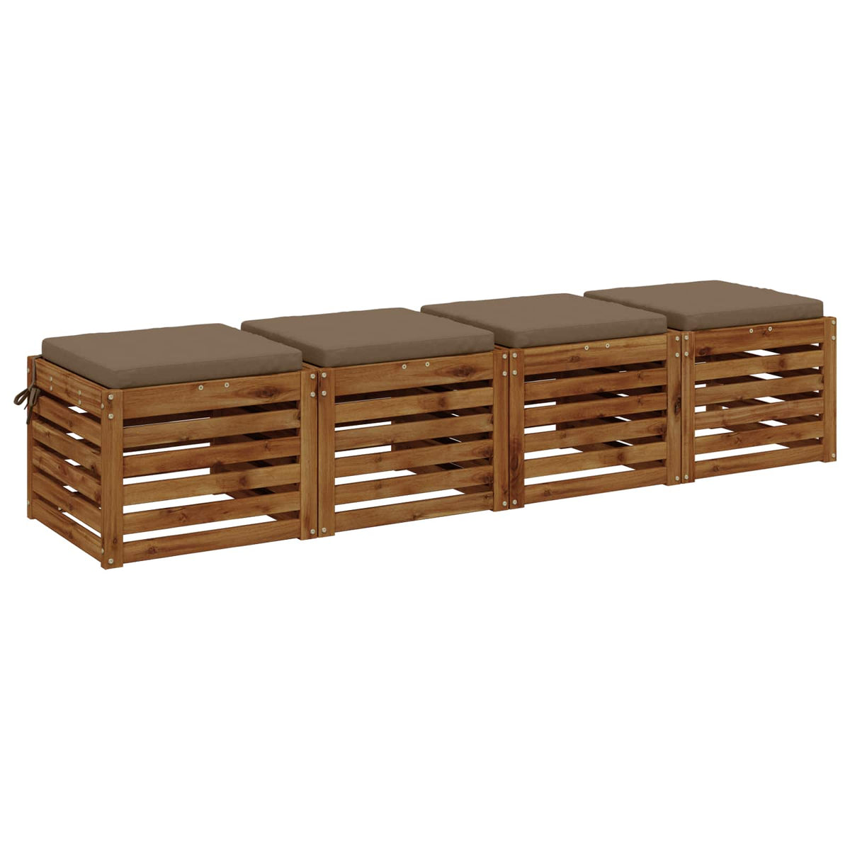 4 dalių sėdynės pagalvėlės SOEST 4 vnt. 100% poliesteris Taupe