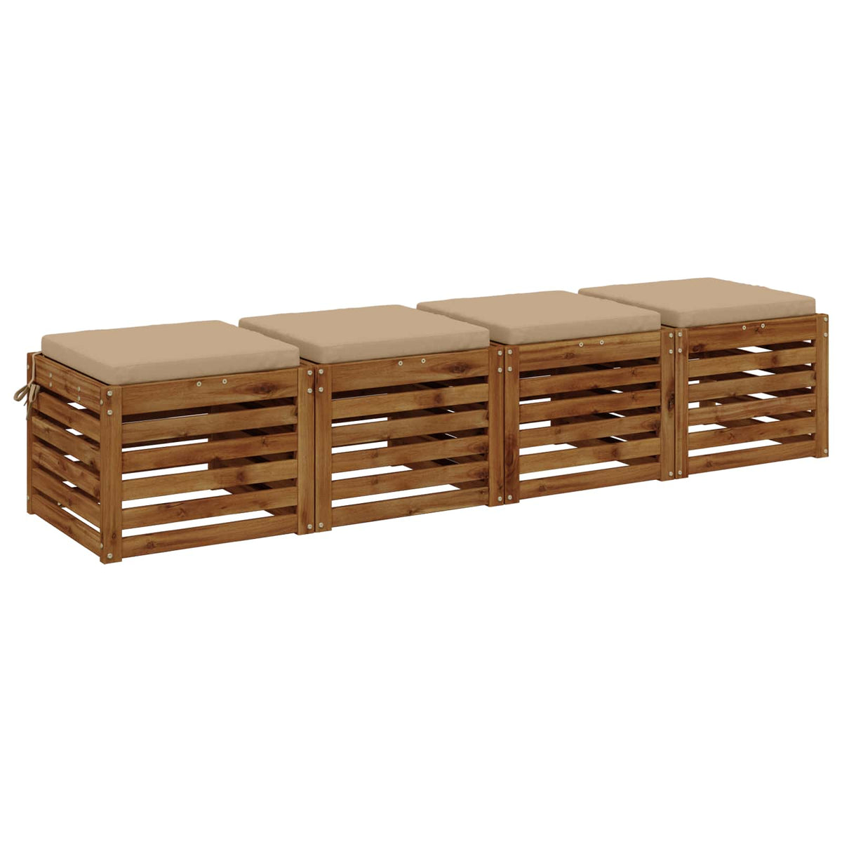 4 dalių sėdynės pagalvėlės SOEST 4 vnt. 100% poliesteris Smėlio