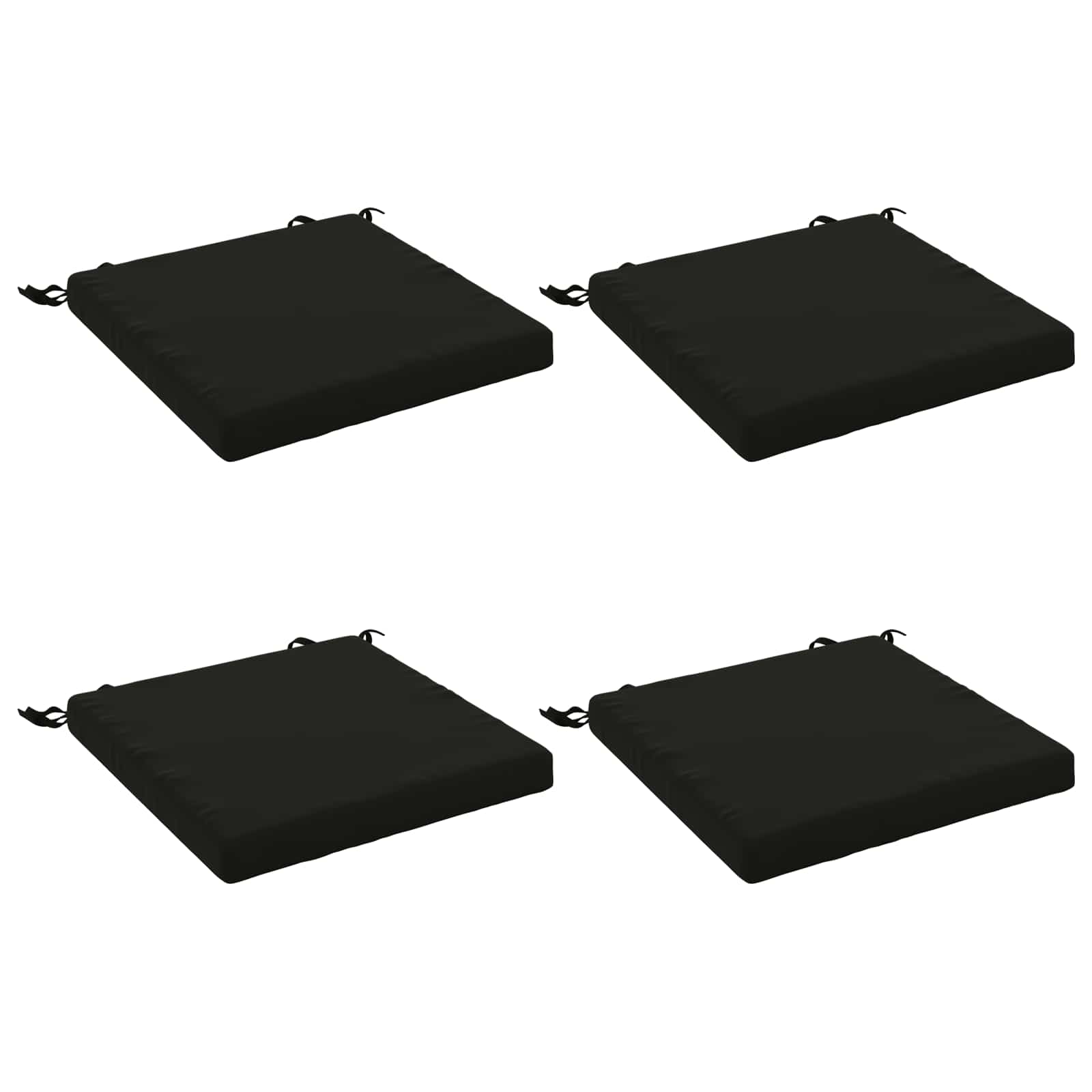 4 dalių sėdynės pagalvėlės SOEST 4 vnt. 100% poliesteris Juoda