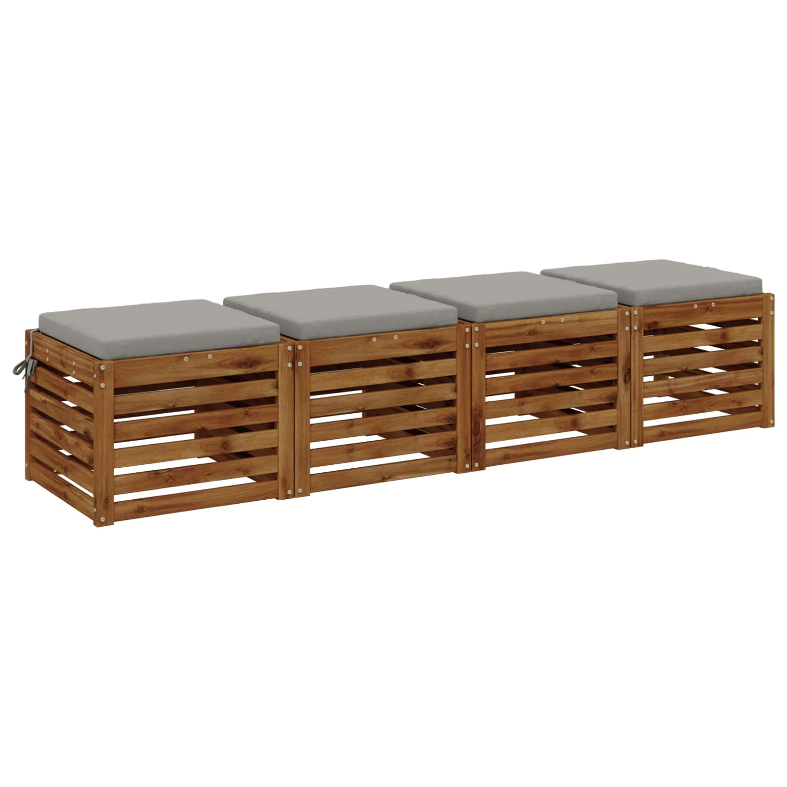4 dalių sėdynės pagalvėlės SOEST 4 vnt. 100% poliesteris Pilka