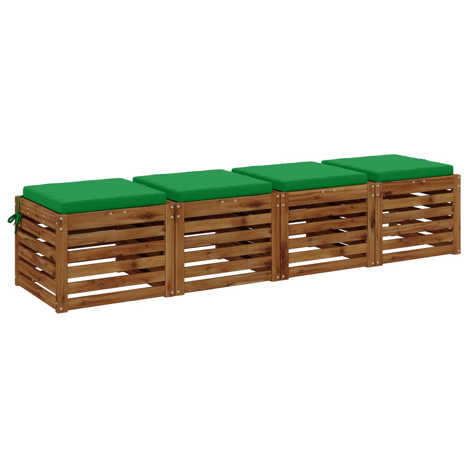 4 dalių sėdynės pagalvėlės SOEST 4 vnt. 100% poliesteris Žalia
