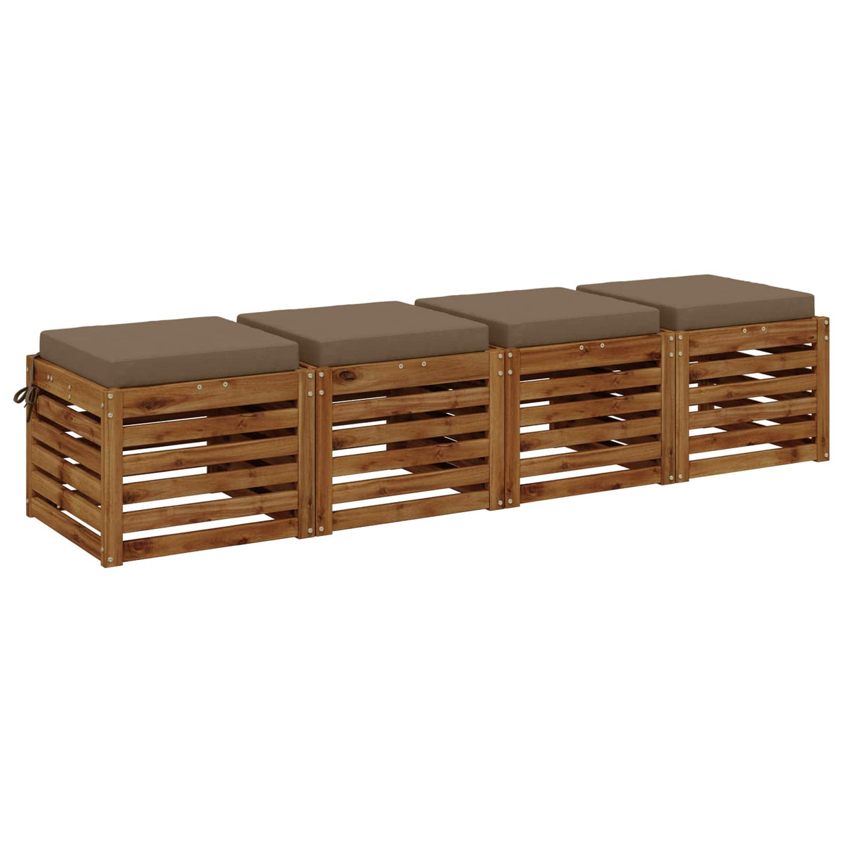 4 dalių sėdynės pagalvėlės SOEST 4 vnt. 100% poliesteris Taupe