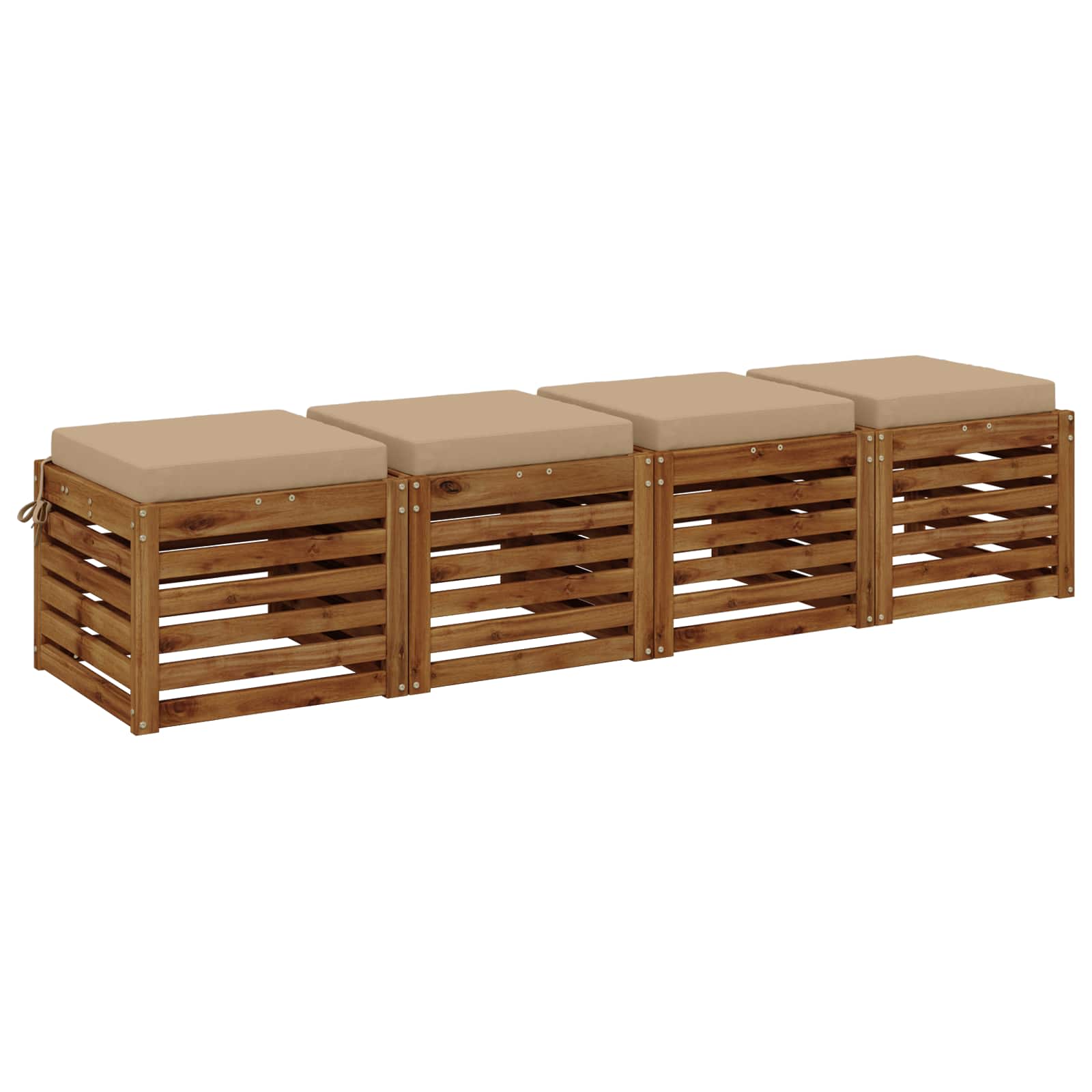4 dalių sėdynės pagalvėlės SOEST 4 vnt. 100% poliesteris Smėlio