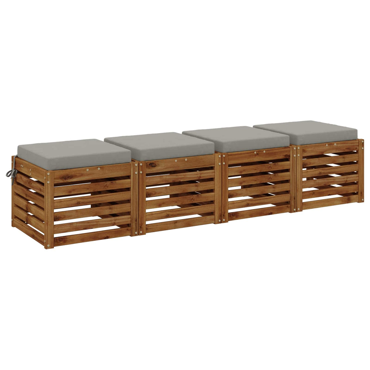 4 dalių sėdynės pagalvėlės SOEST 4 vnt. 100% poliesteris Pilka
