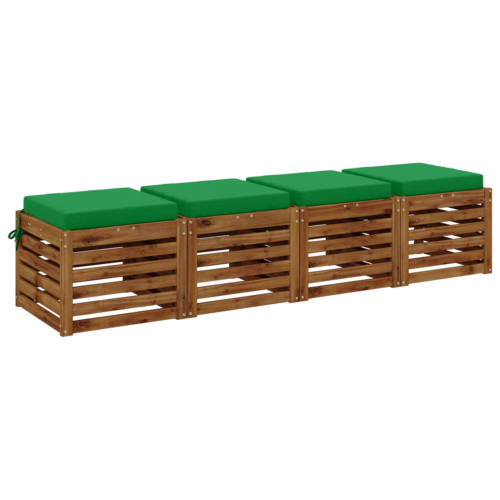 4 dalių sėdynės pagalvėlės SOEST 4 vnt. 100% poliesteris Žalia