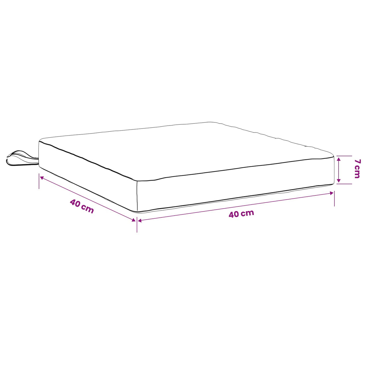 4 dalių sėdynės pagalvėlės SOEST 4 vnt. 100% poliesteris