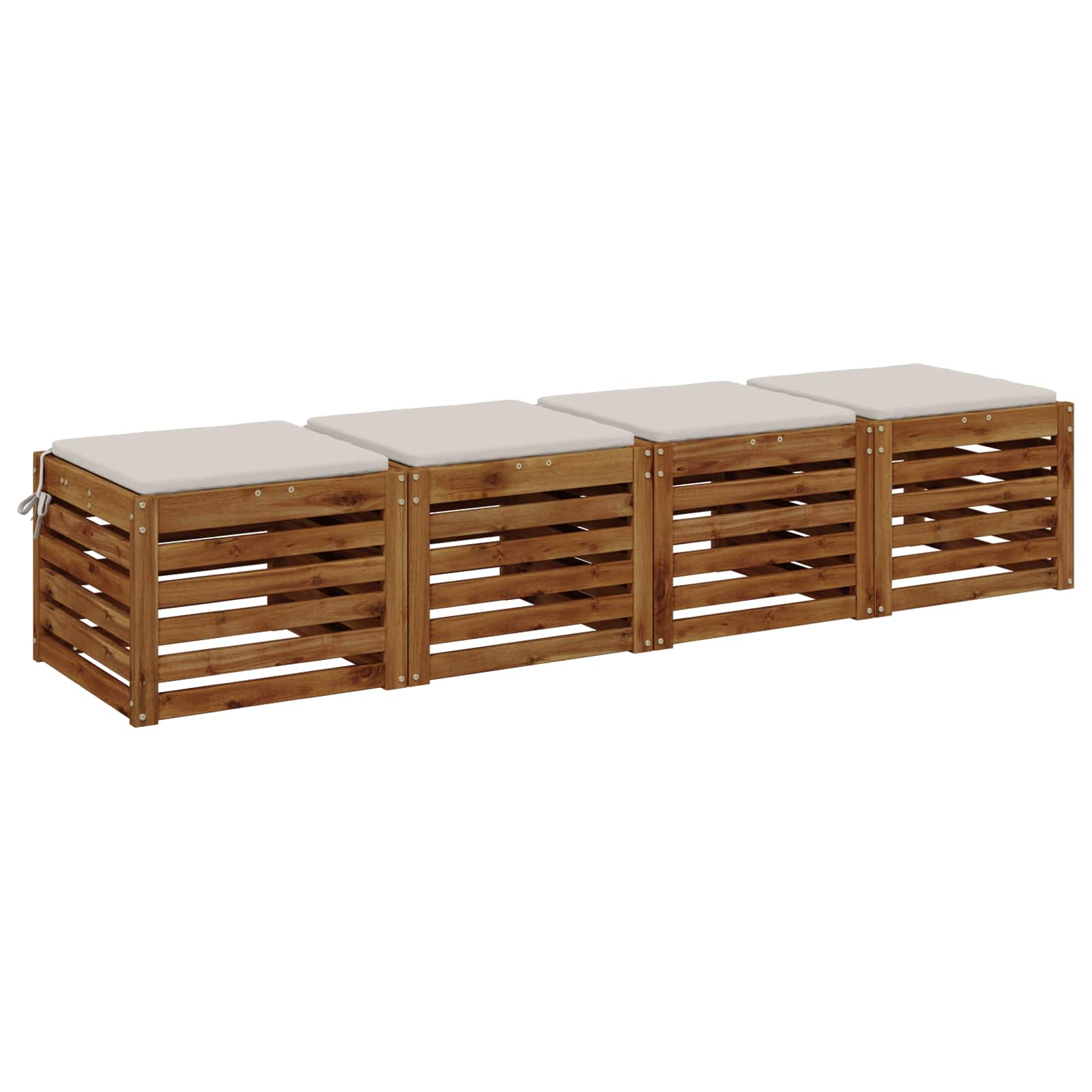 4 dalių sėdynės pagalvėlės SOEST 4 vnt. 100% poliesteris Balta