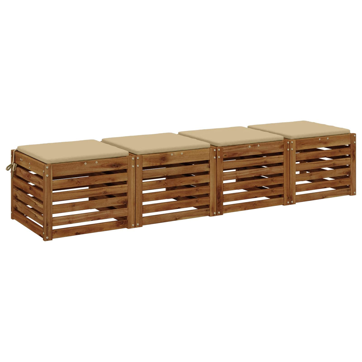 4 dalių sėdynės pagalvėlės SOEST 4 vnt. 100% poliesteris Smėlio