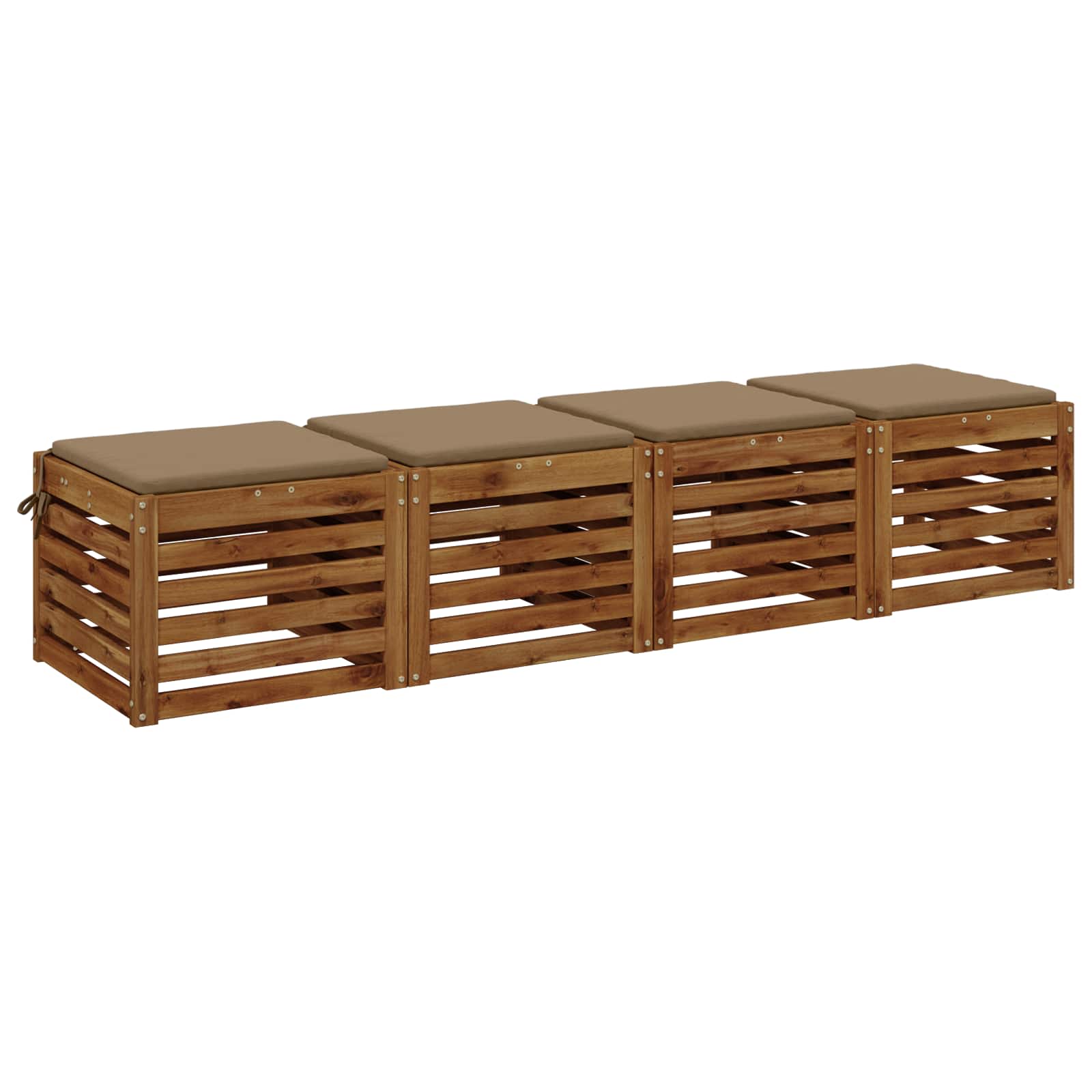 4 dalių sėdynės pagalvėlės SOEST 4 vnt. 100% poliesteris Taupe
