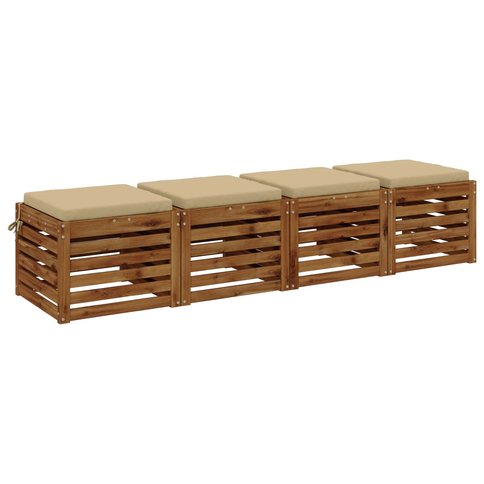 4 dalių sėdynės pagalvėlės SOEST 4 vnt. 100% poliesteris Smėlio