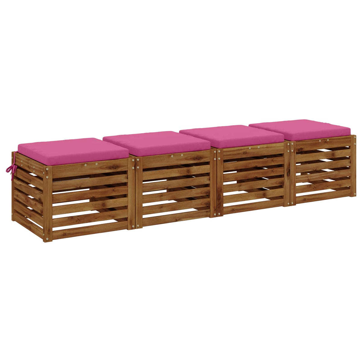 4 dalių sėdynės pagalvėlės SOEST 4 vnt. 100% poliesteris Rožinė