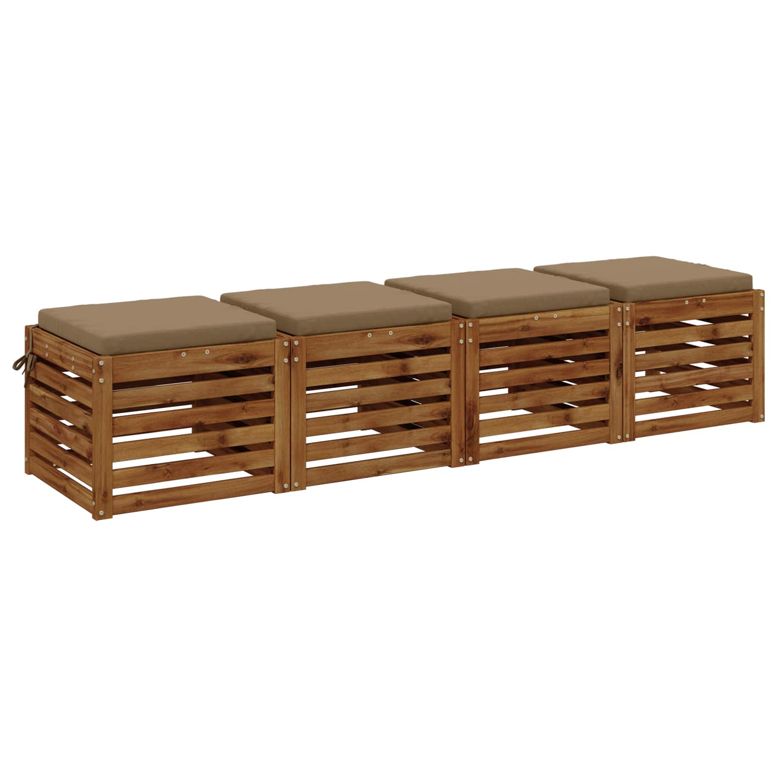 4 dalių sėdynės pagalvėlės SOEST 4 vnt. 100% poliesteris Taupe