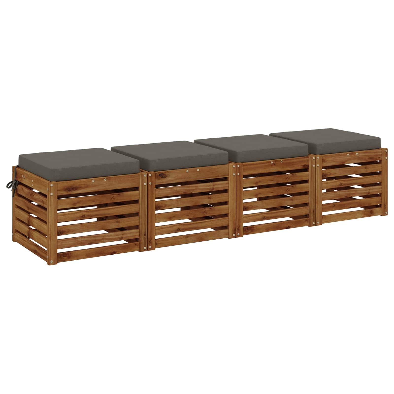 4 dalių sėdynės pagalvėlės SOEST 4 vnt. 100% poliesteris Pilka