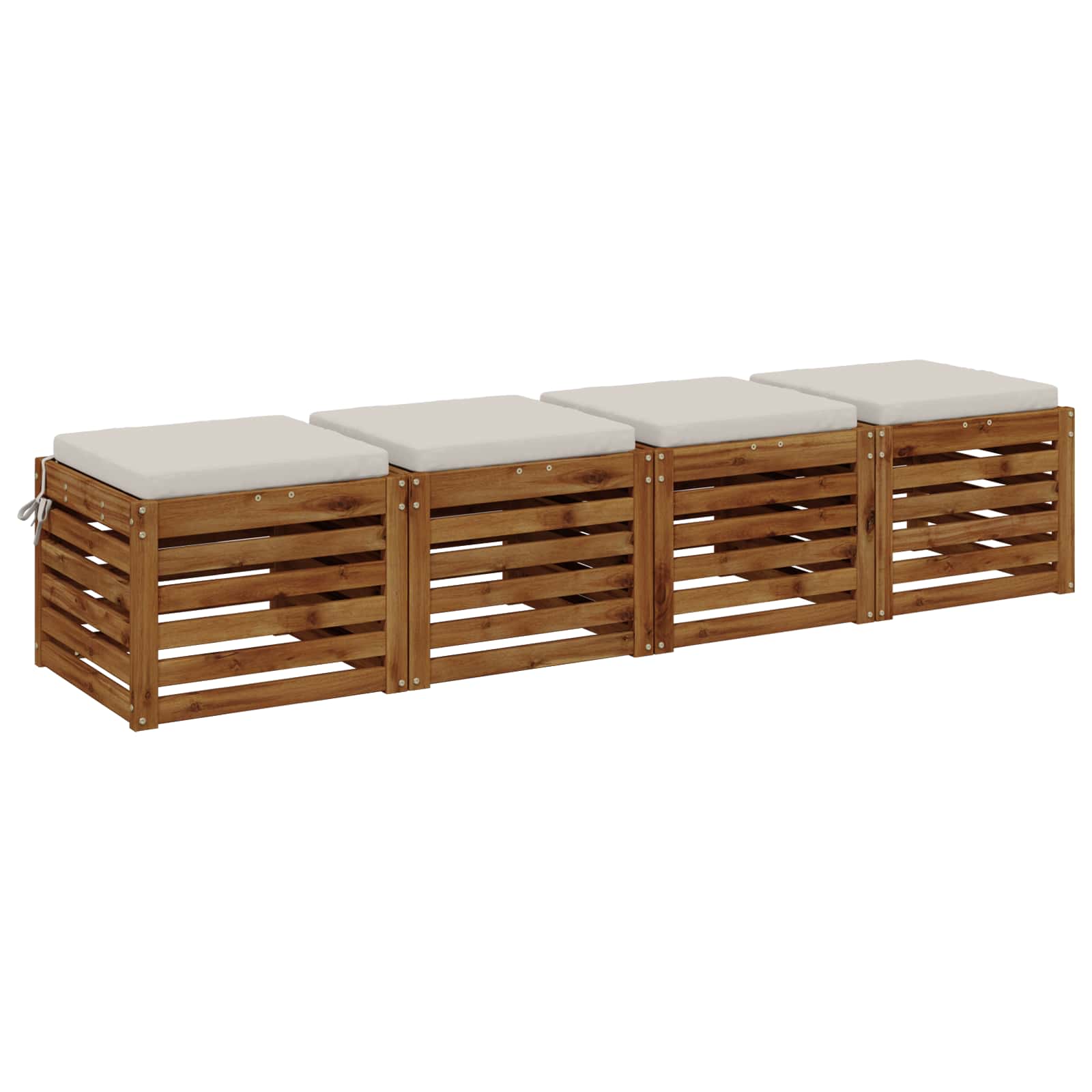 4 dalių sėdynės pagalvėlės SOEST 4 vnt. 100% poliesteris Balta