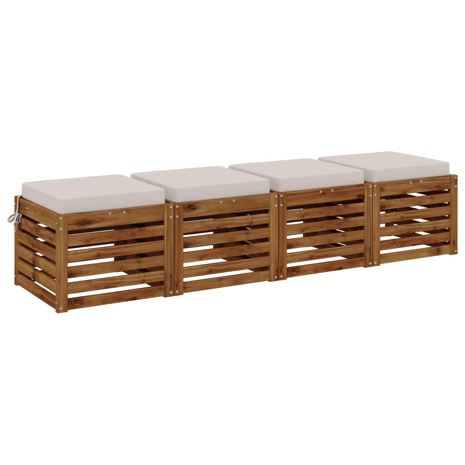 4 dalių sėdynės pagalvėlės SOEST 4 vnt. 100% poliesteris Balta