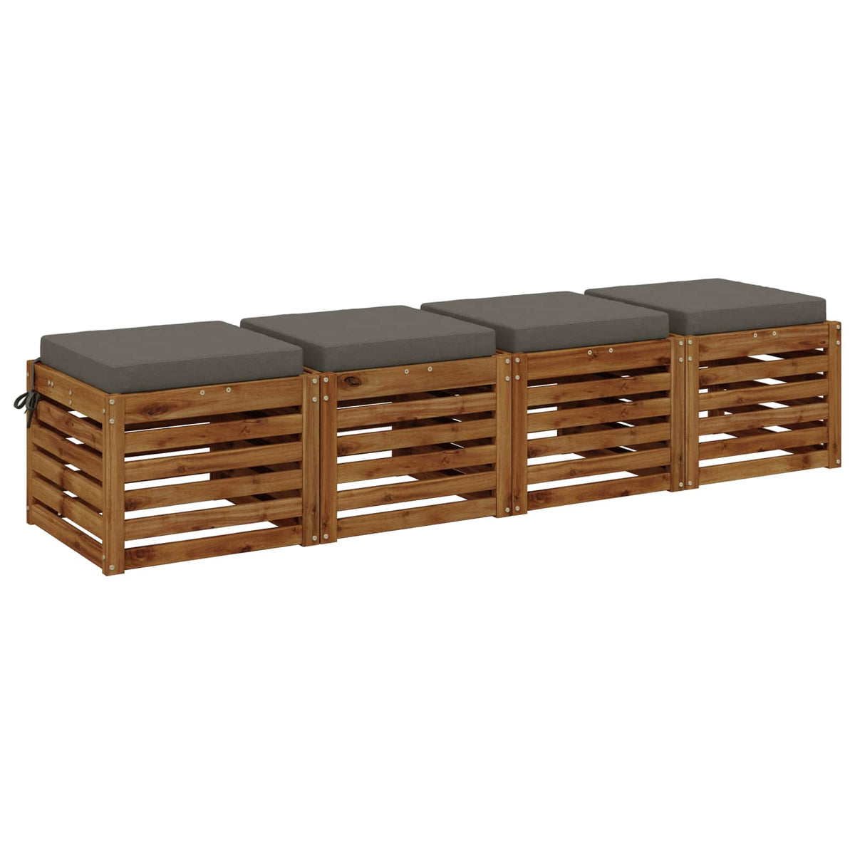 4 dalių sėdynės pagalvėlės SOEST 4 vnt. 100% poliesteris Pilka