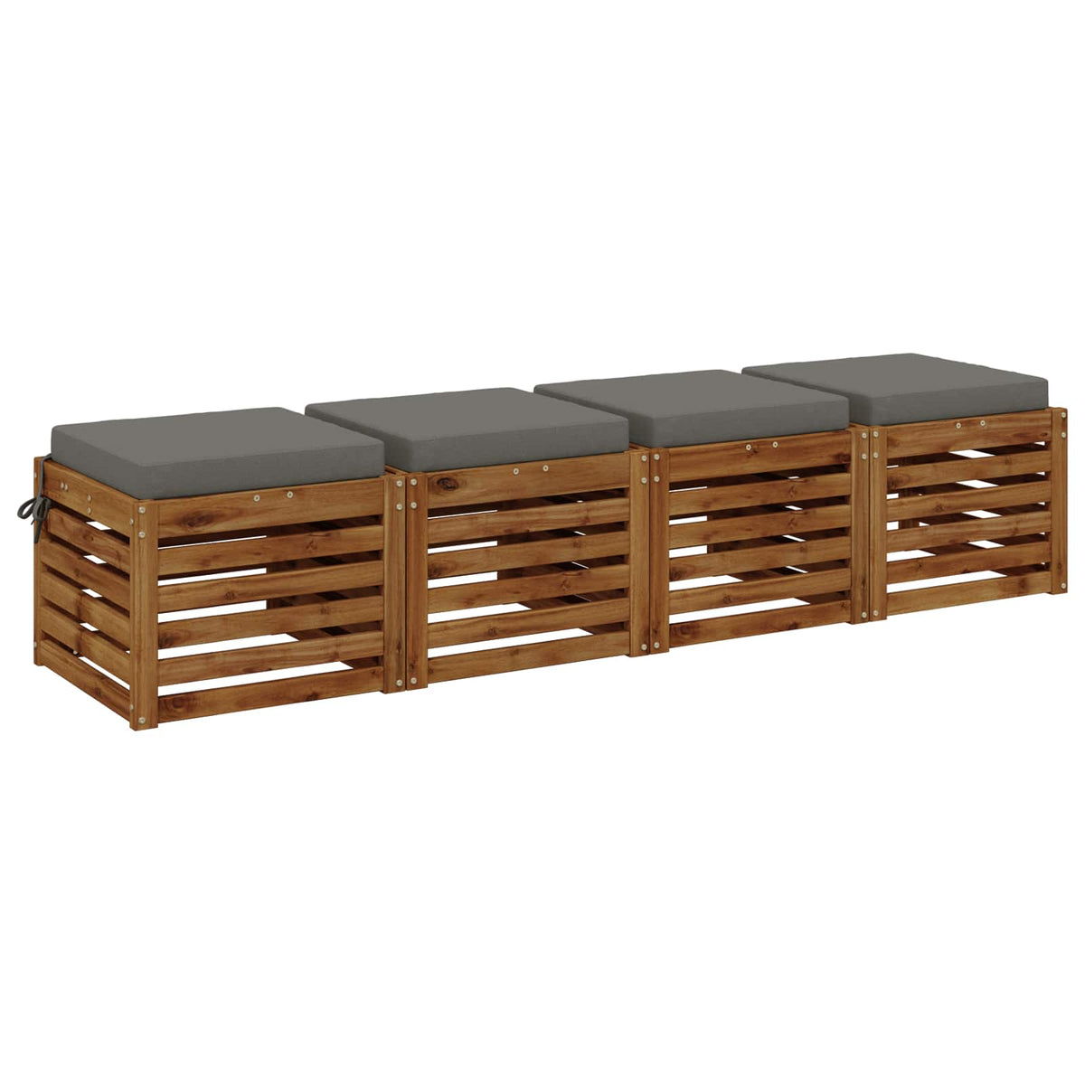 4 dalių sėdynės pagalvėlės SOEST 4 vnt. 100% poliesteris Pilka