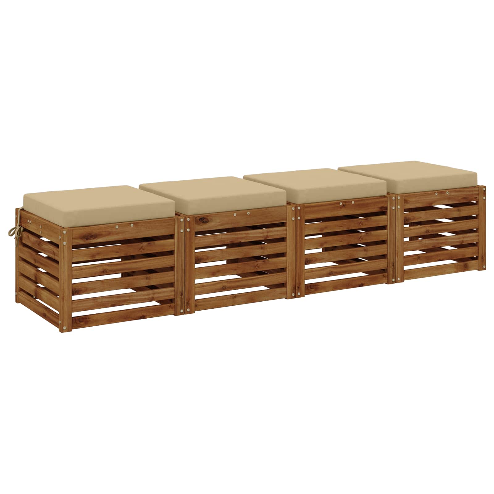 4 dalių sėdynės pagalvėlės SOEST 4 vnt. 100% poliesteris Smėlio