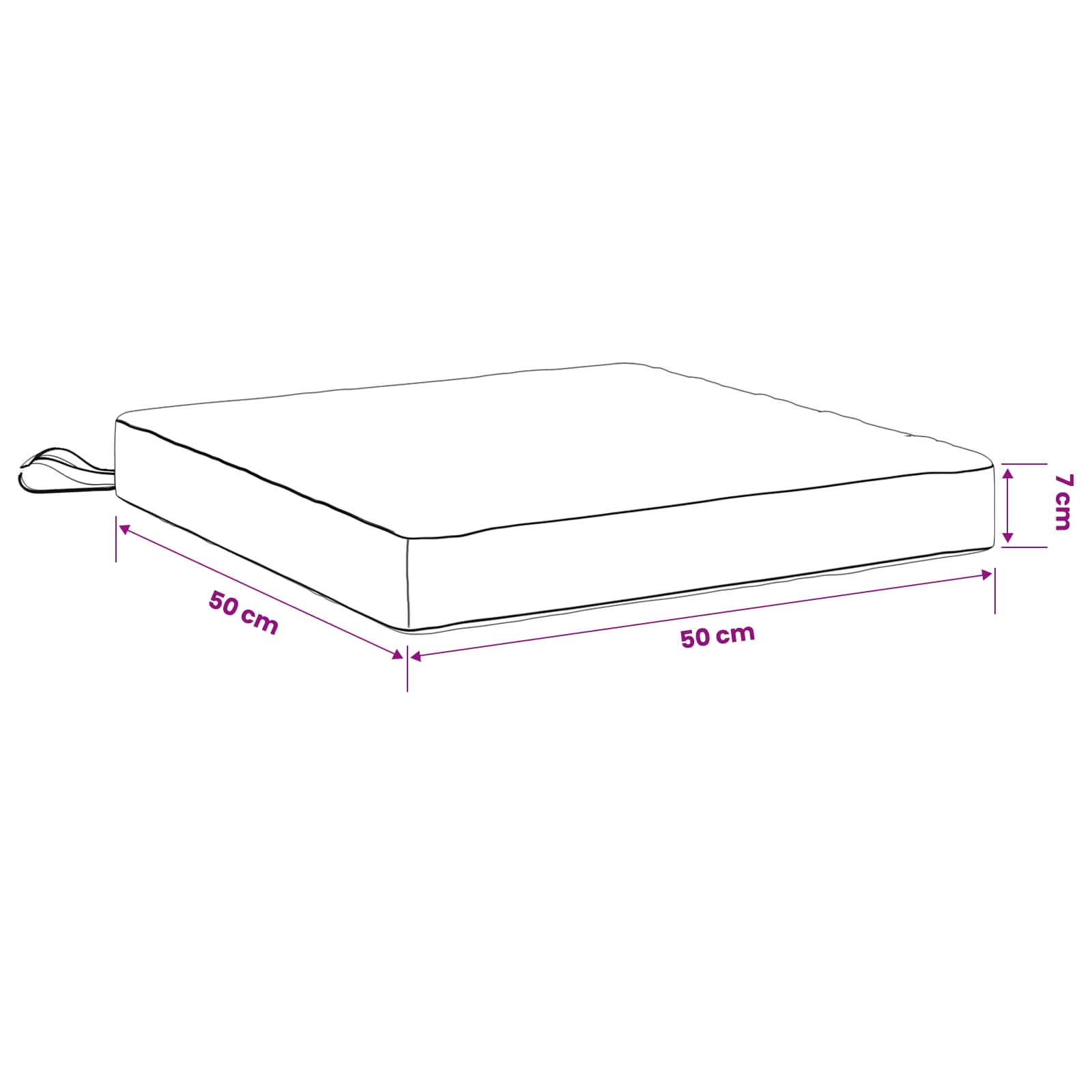 4 dalių sėdynės pagalvėlės SOEST 4 vnt. 100% poliesteris Rožinė