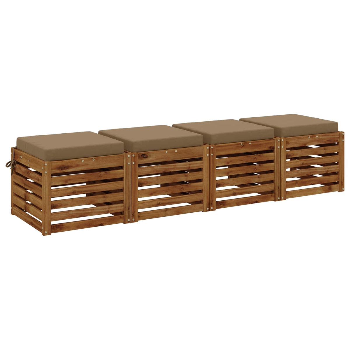 4 dalių sėdynės pagalvėlės SOEST 4 vnt. 100% poliesteris Taupe