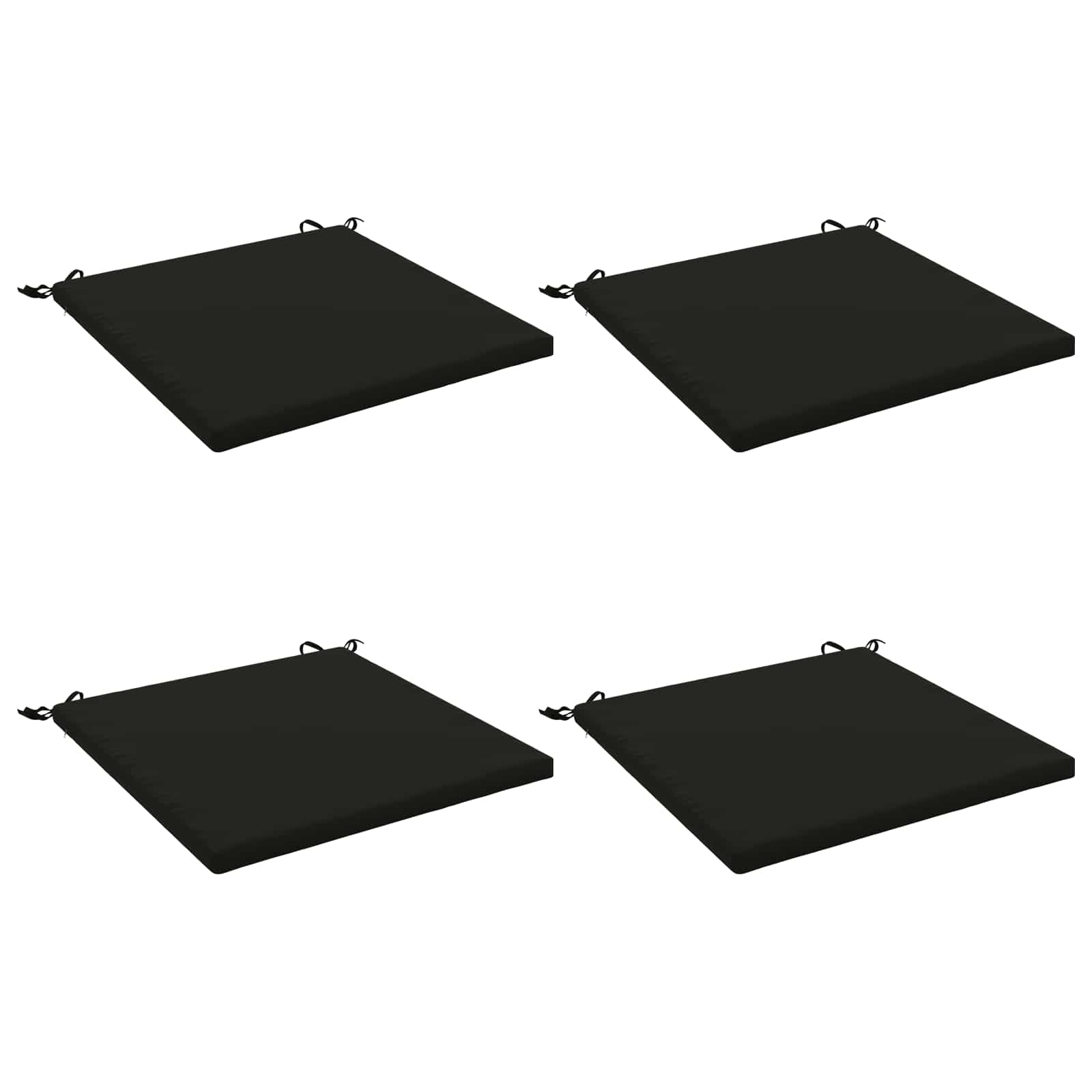 4 dalių sėdynės pagalvėlės SOEST 4 vnt. 100% poliesteris Juoda