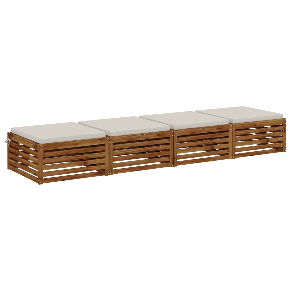 4 dalių sėdynės pagalvėlės SOEST 4 vnt. 100% poliesteris Balta