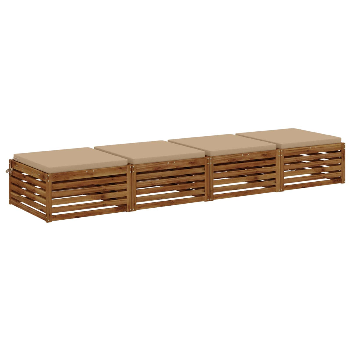 4 dalių sėdynės pagalvėlės SOEST 4 vnt. 100% poliesteris Smėlio