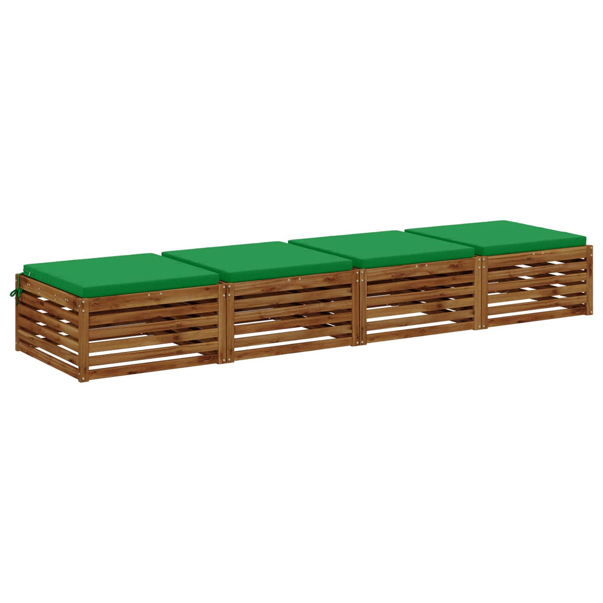 4 dalių sėdynės pagalvėlės SOEST 4 vnt. 100% poliesteris Žalia