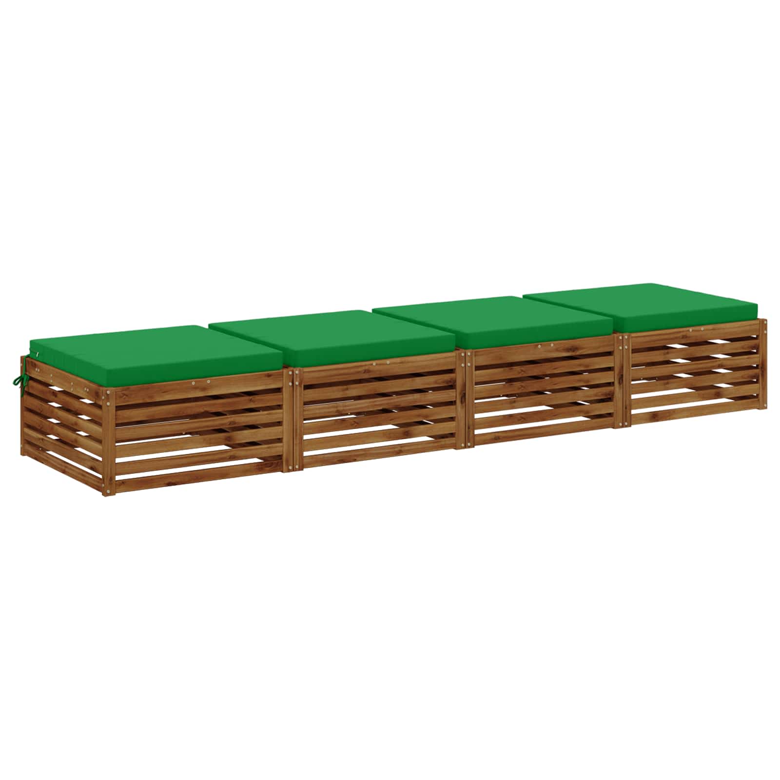4 dalių sėdynės pagalvėlės SOEST 4 vnt. 100% poliesteris Žalia