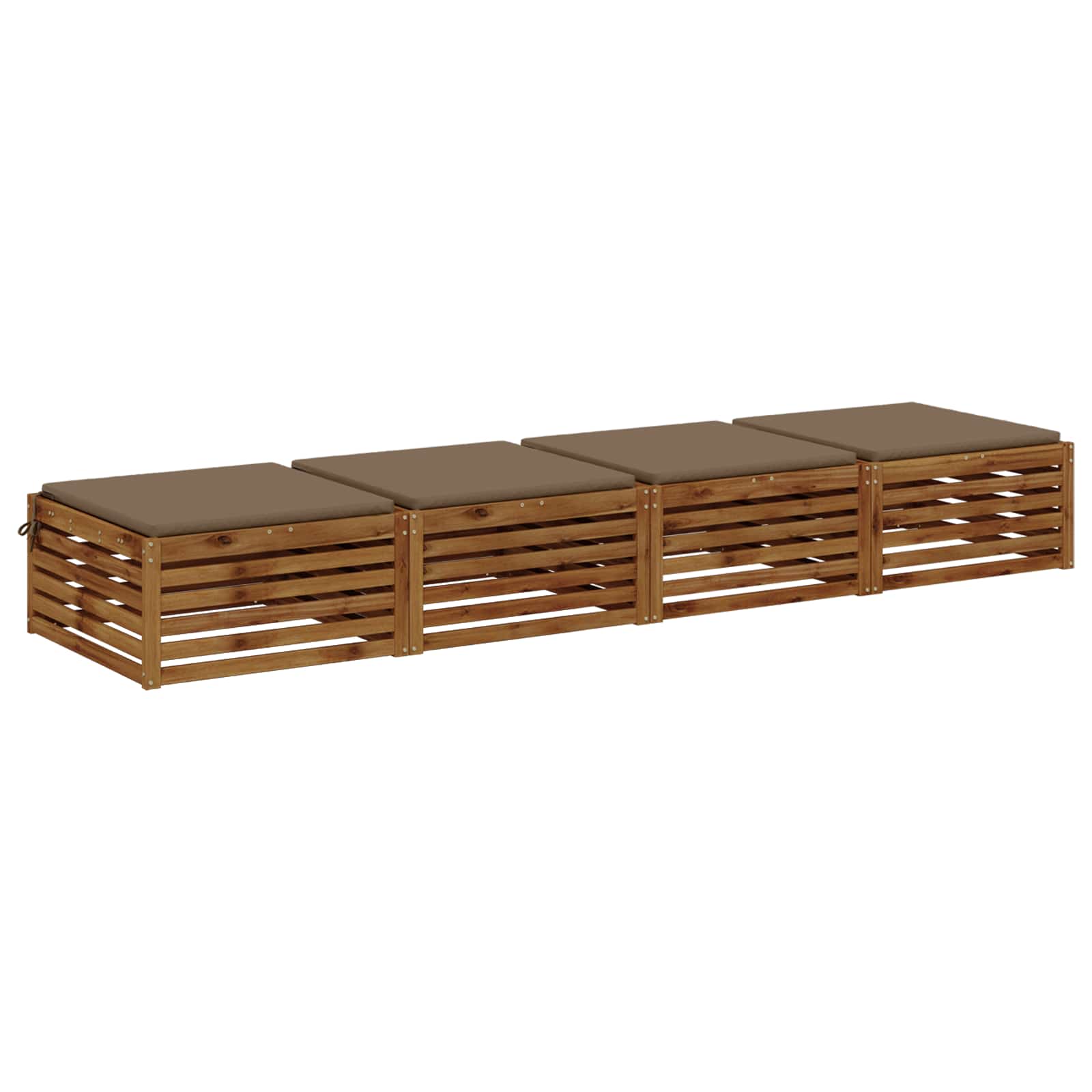 4 dalių sėdynės pagalvėlės SOEST 4 vnt. 100% poliesteris Taupe