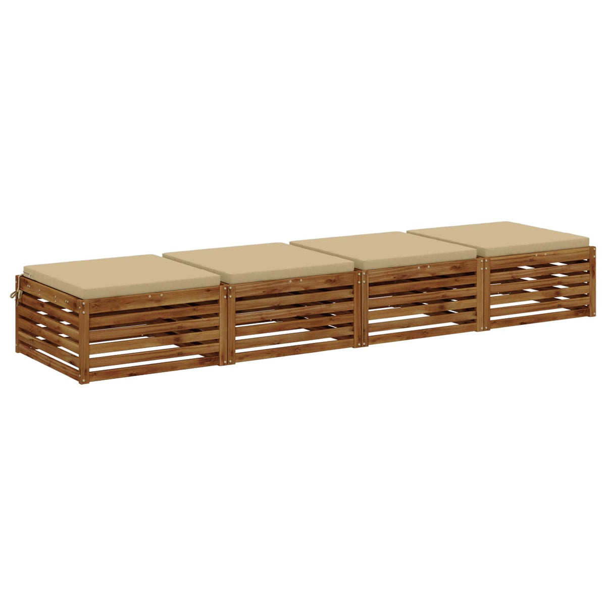 4 dalių sėdynės pagalvėlės SOEST 4 vnt. 100% poliesteris Smėlio