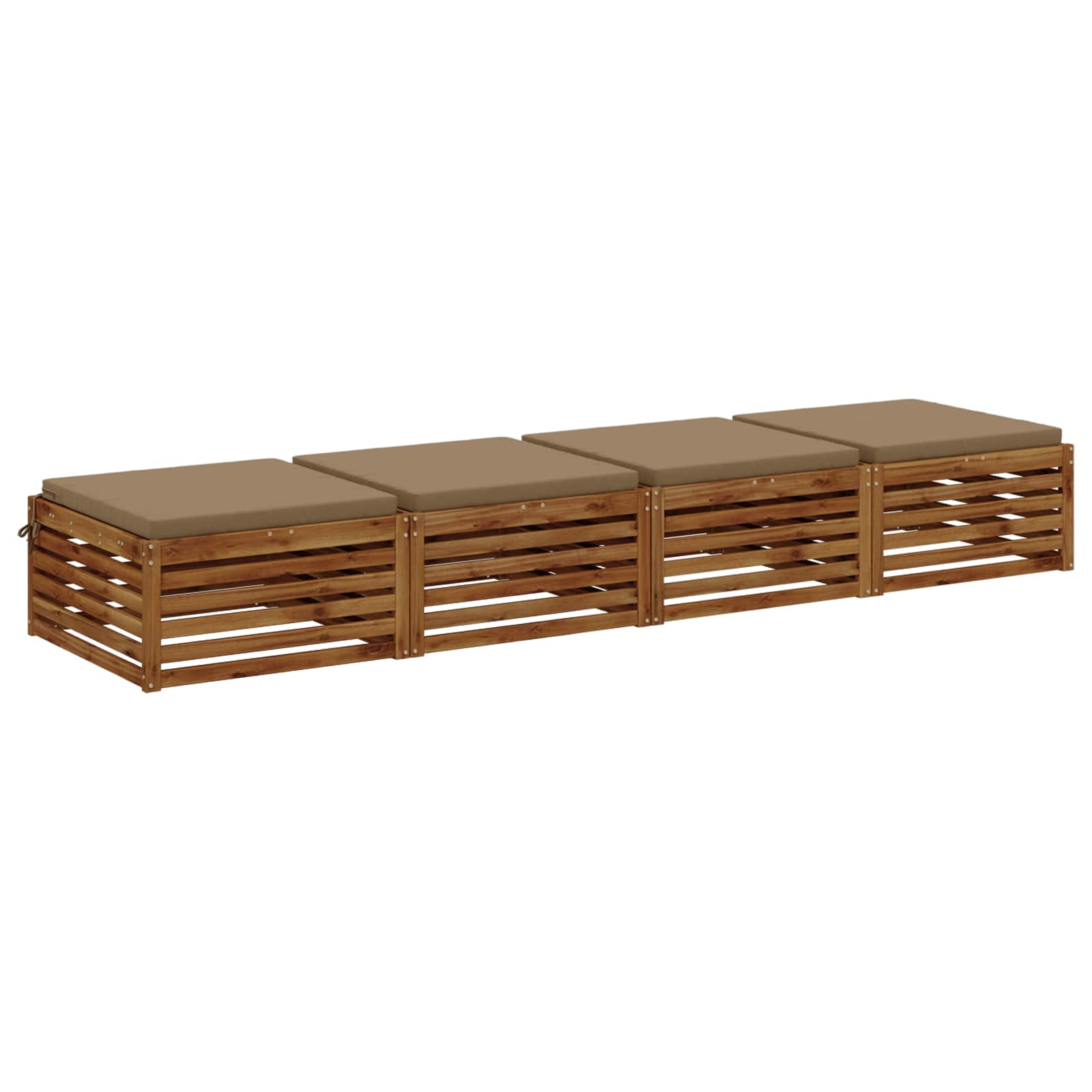 4 dalių sėdynės pagalvėlės SOEST 4 vnt. 100% poliesteris Taupe