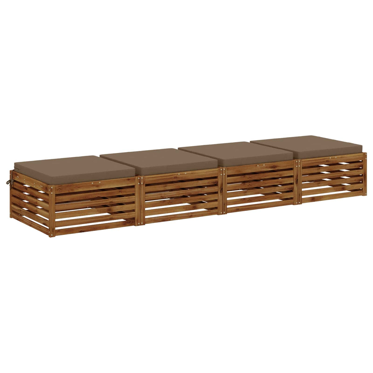 4 dalių sėdynės pagalvėlės SOEST 4 vnt. 100% poliesteris Taupe