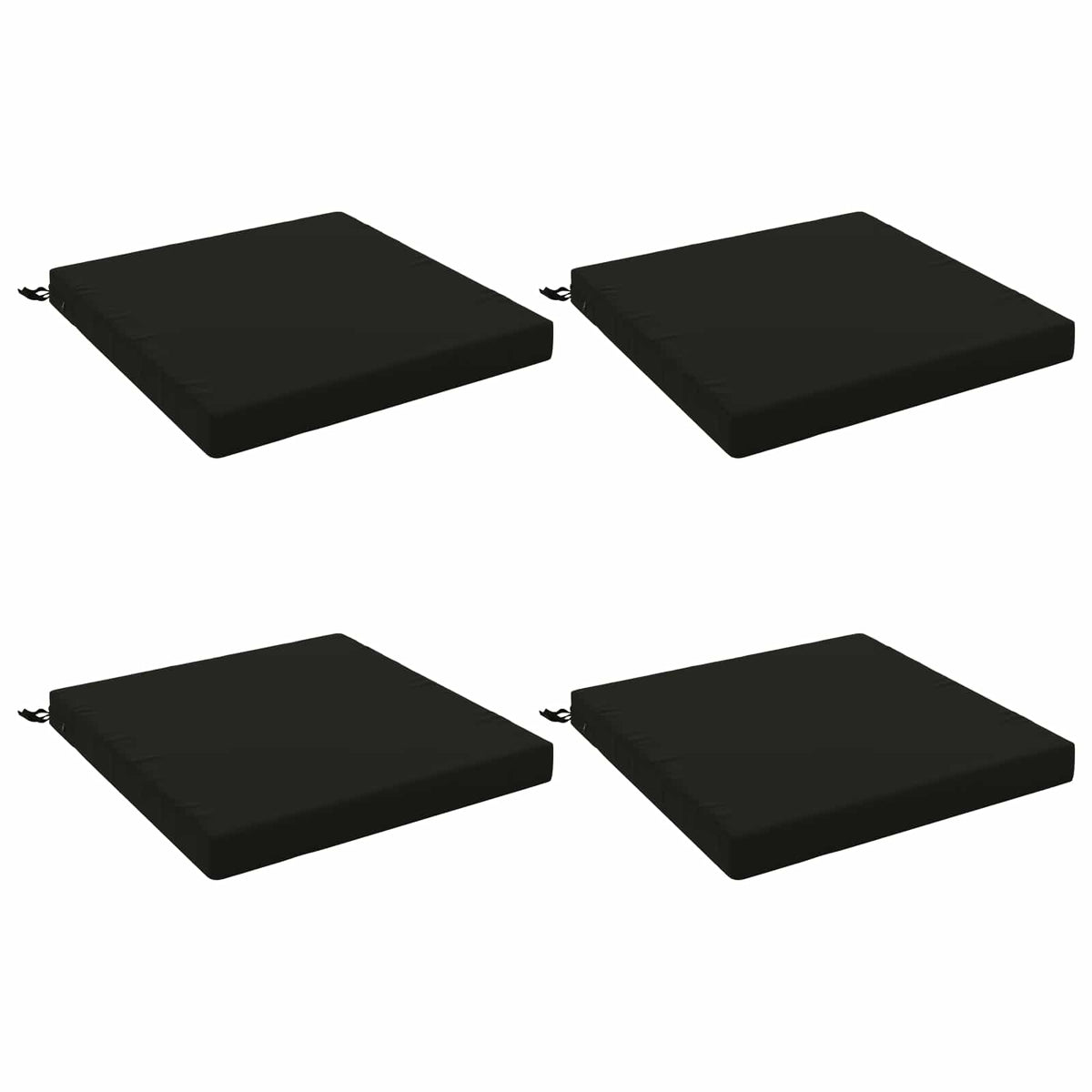 4 dalių sėdynės pagalvėlės SOEST 4 vnt. 100% poliesteris Juoda