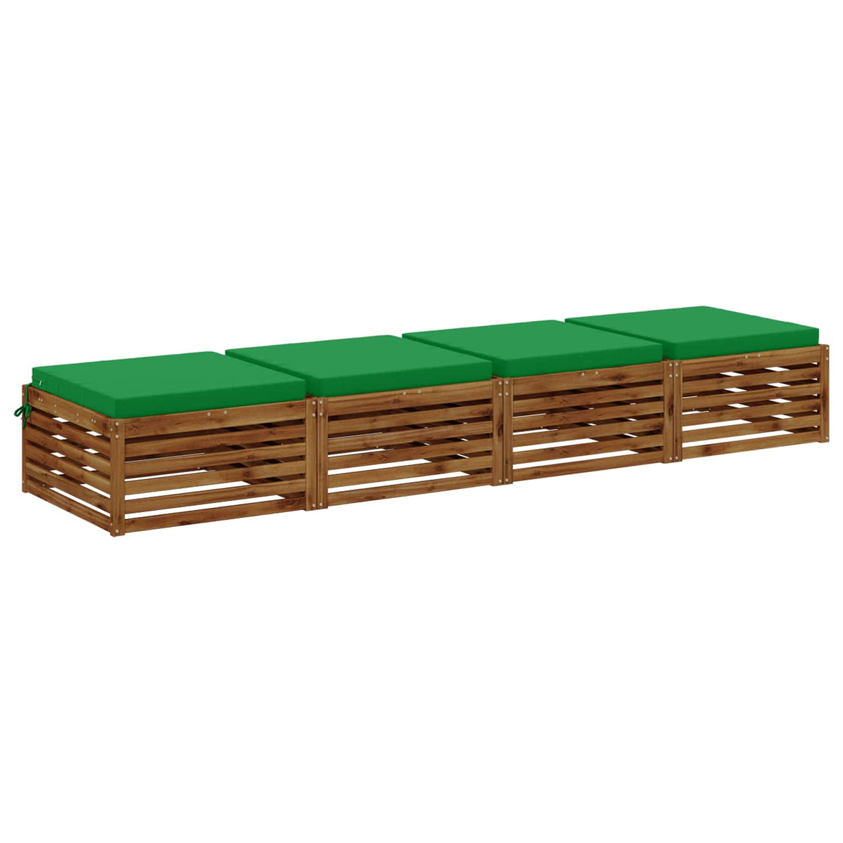 4 dalių sėdynės pagalvėlės SOEST 4 vnt. 100% poliesteris Žalia