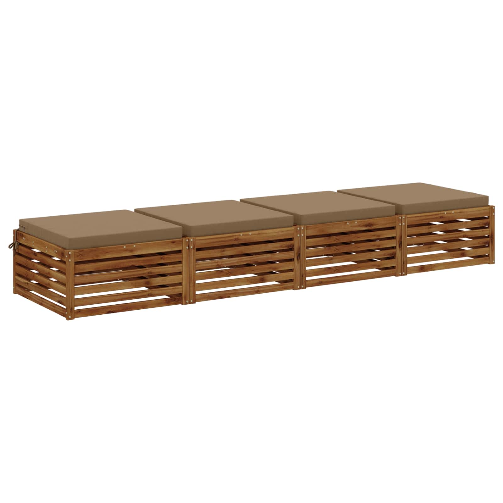 4 dalių sėdynės pagalvėlės SOEST 4 vnt. 100% poliesteris Taupe