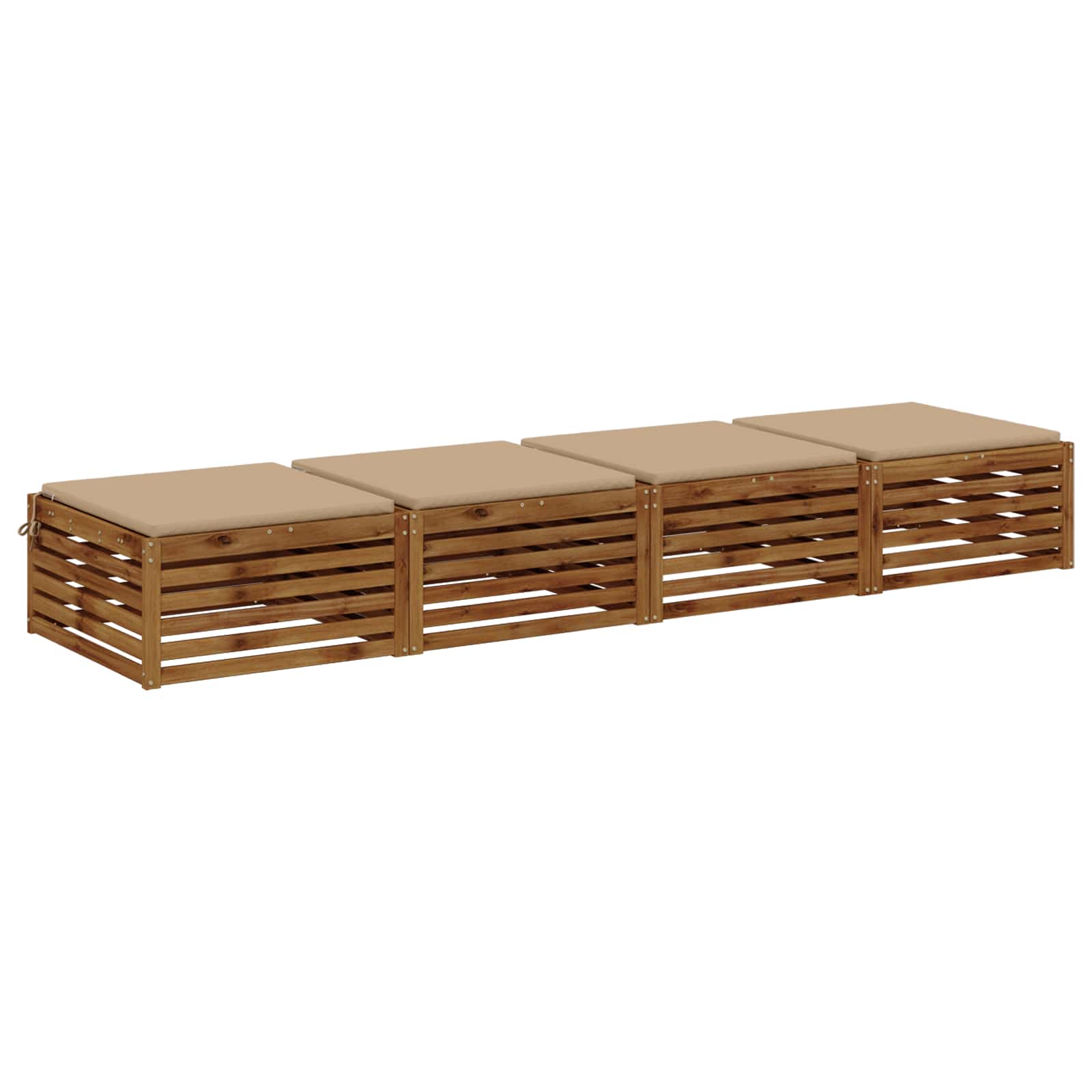 4 dalių sėdynės pagalvėlės SOEST 4 vnt. 100% poliesteris Smėlio