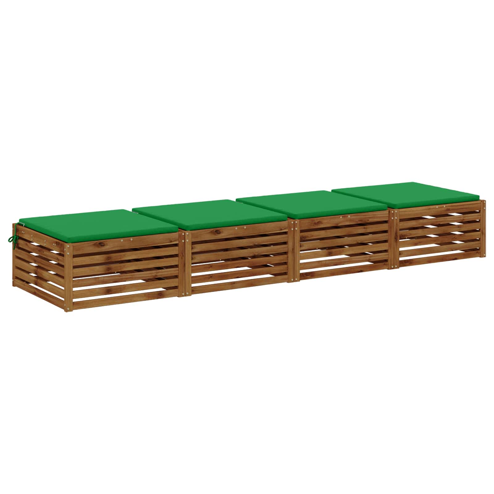 4 dalių sėdynės pagalvėlės SOEST 4 vnt. 100% poliesteris Žalia