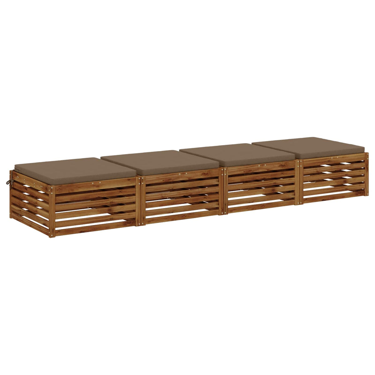 4 dalių sėdynės pagalvėlės SOEST 4 vnt. 100% poliesteris Taupe