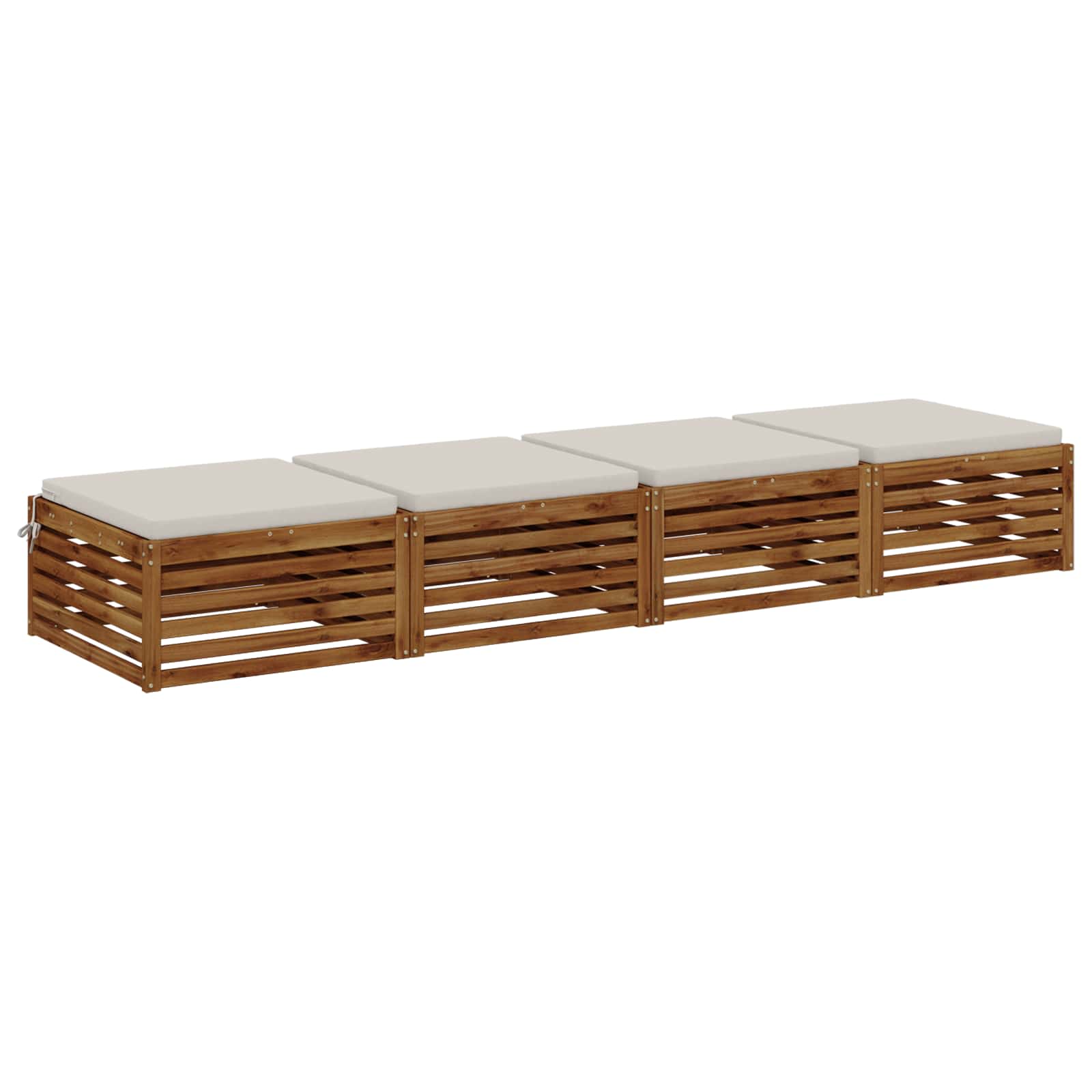 4 dalių sėdynės pagalvėlės SOEST 4 vnt. 100% poliesteris Balta