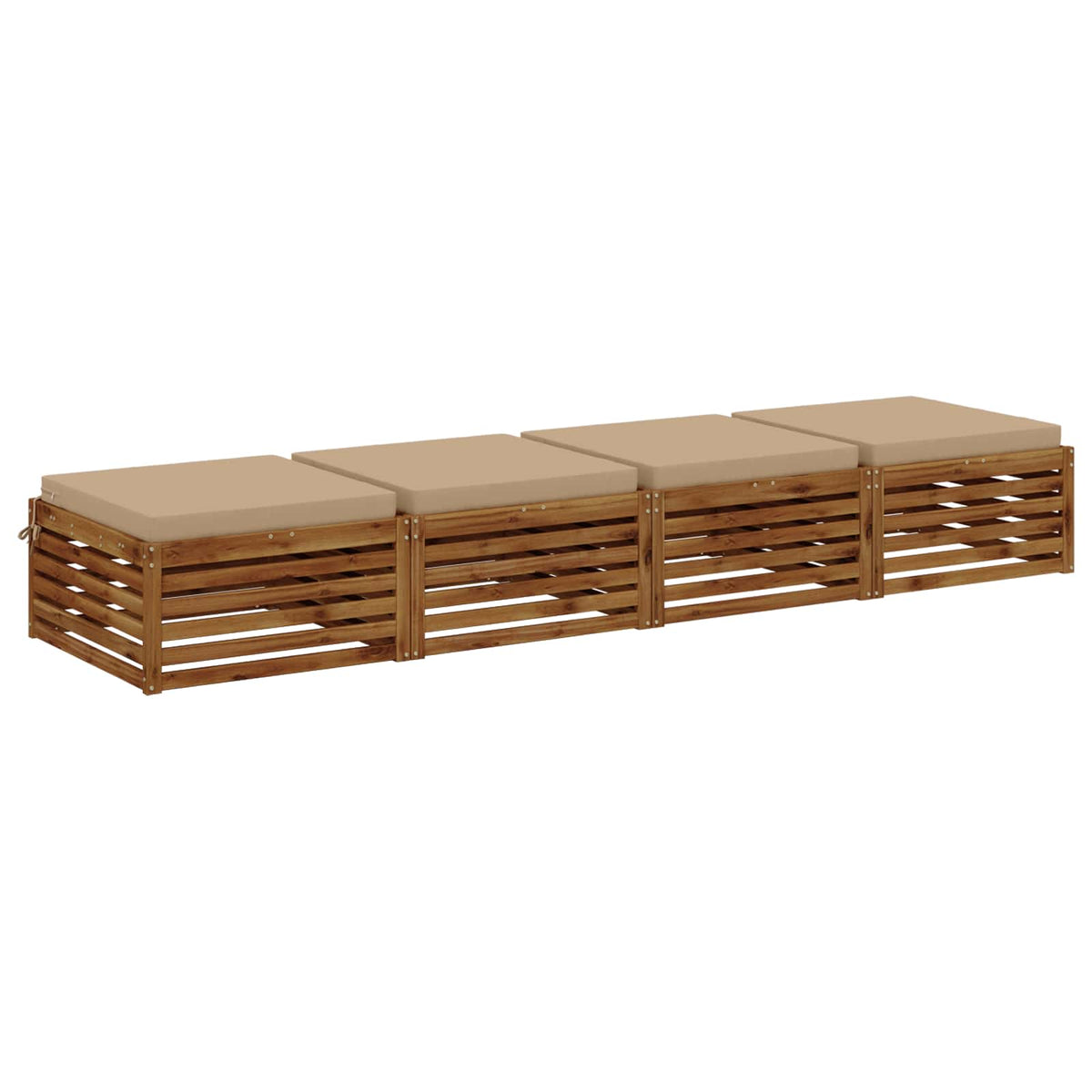 4 dalių sėdynės pagalvėlės SOEST 4 vnt. 100% poliesteris Smėlio