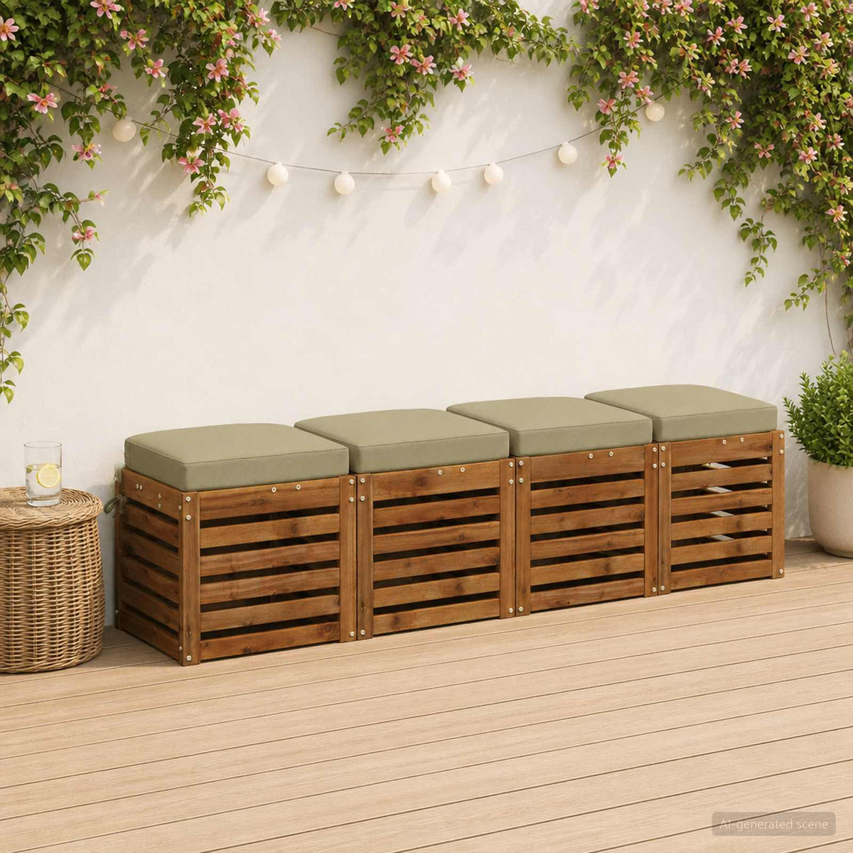 4 dalių sėdynių pagalvėlės SOEST 4 pcs 100% poliesteris