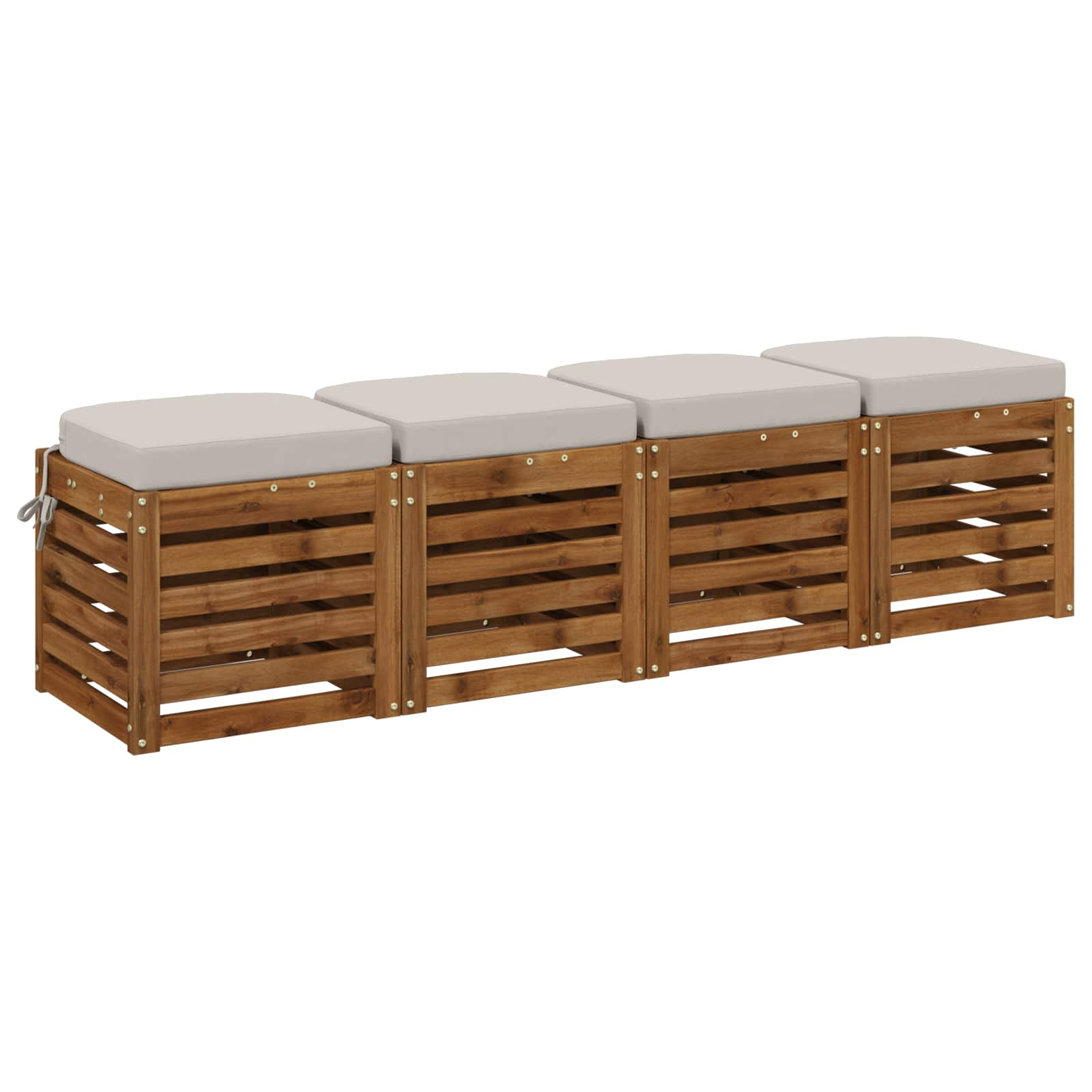 4 dalių sėdynių pagalvėlės SOEST 4 pcs 100% poliesteris Balta