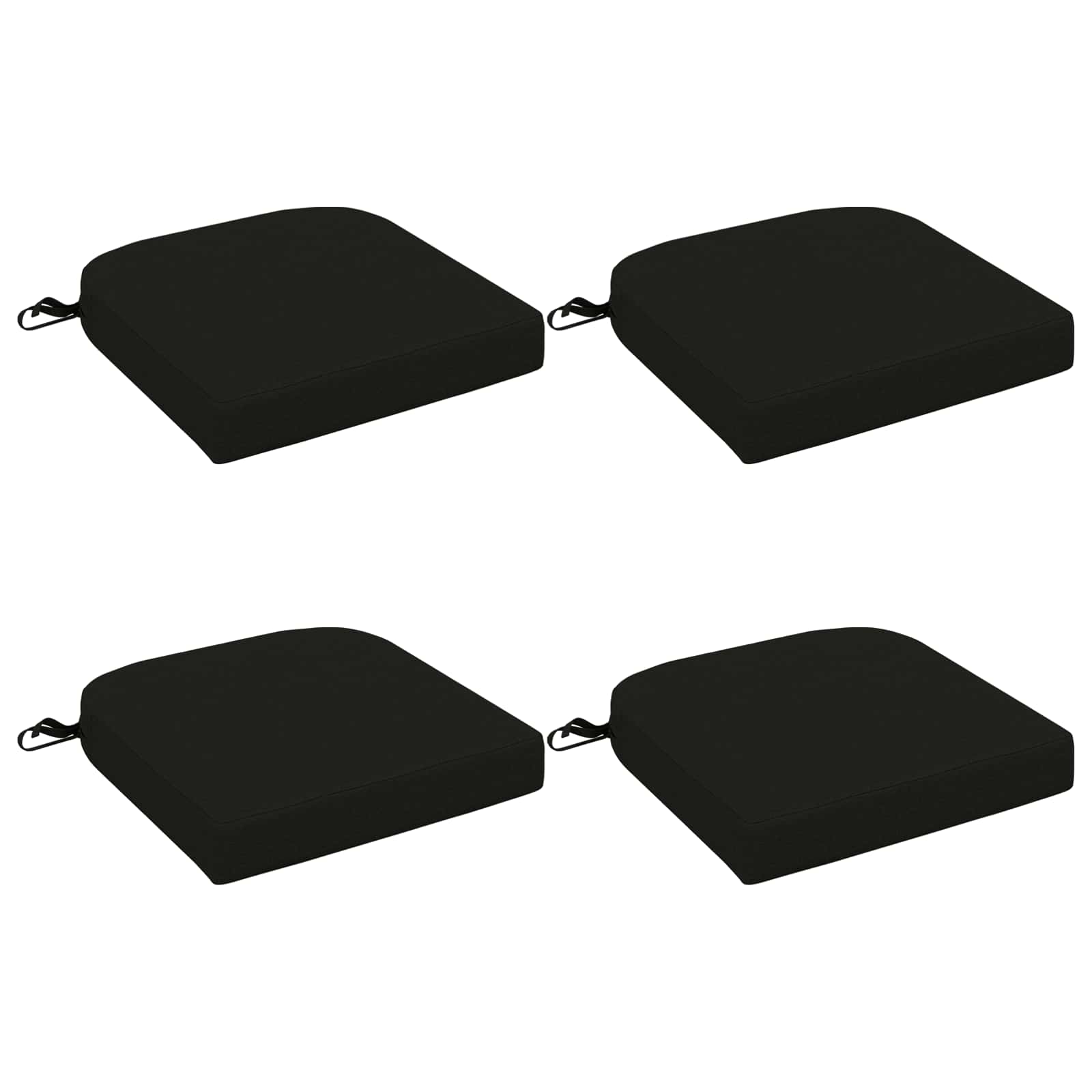 4 dalių sėdynių pagalvėlės SOEST 4 pcs 100% poliesteris Juoda