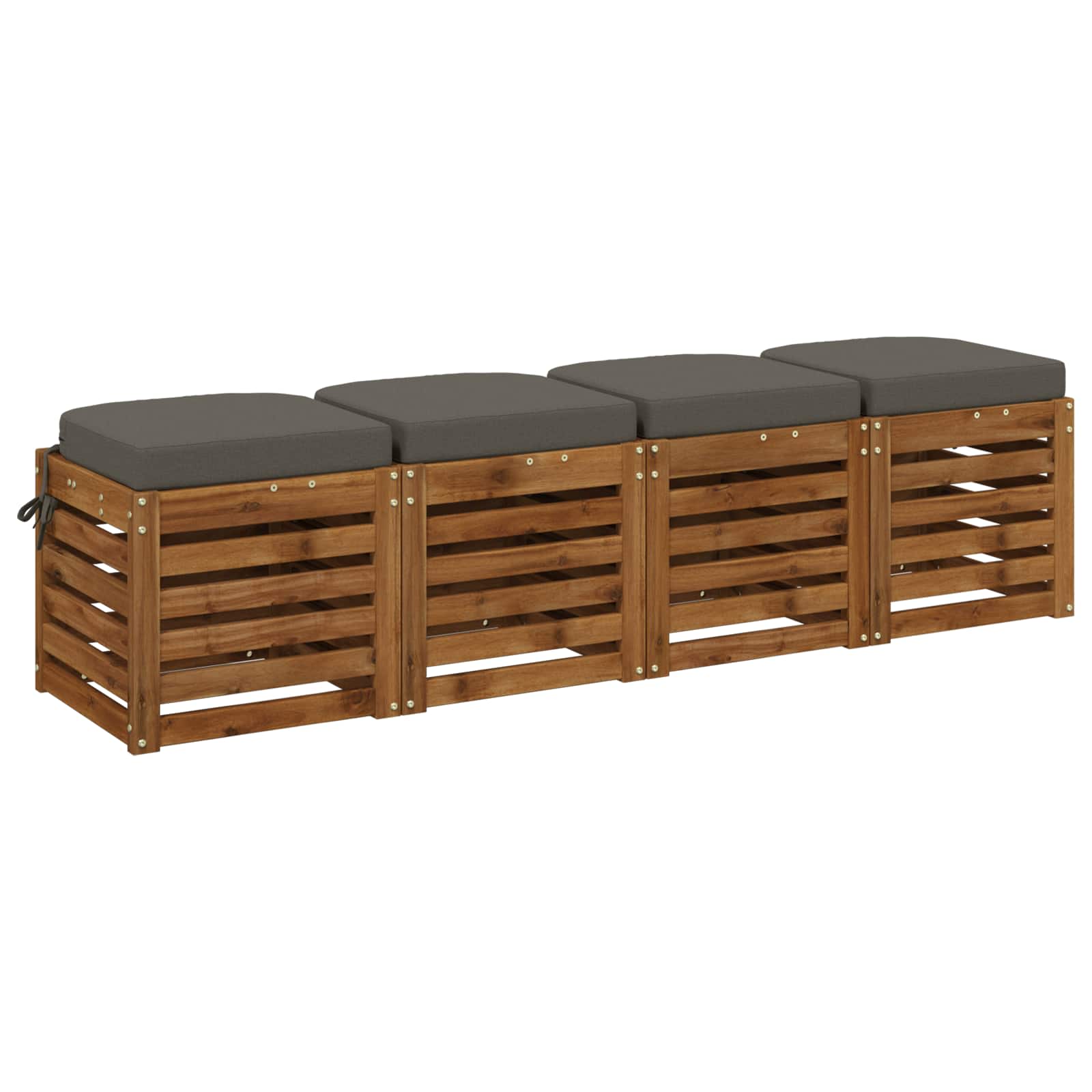 4 dalių sėdynių pagalvėlės SOEST 4 pcs 100% poliesteris Pilka