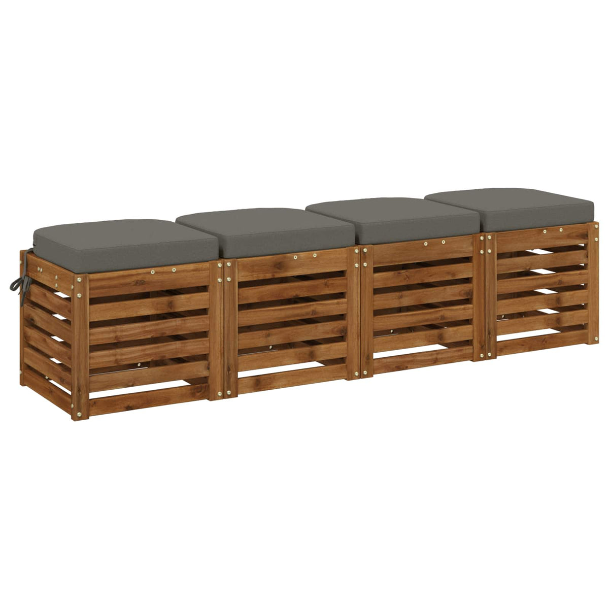 4 dalių sėdynių pagalvėlės SOEST 4 pcs 100% poliesteris Pilka